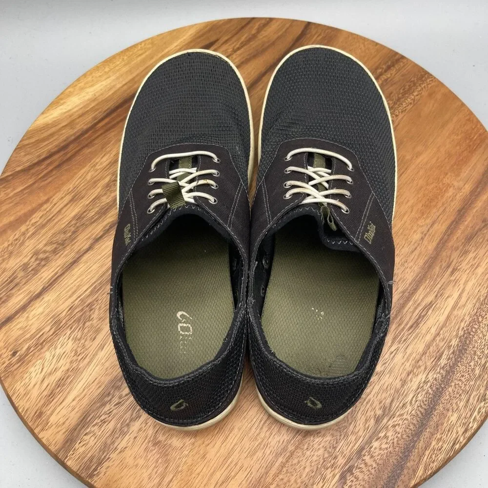 Olukai Nohea Moku Shoes Mens Size 11 Black Comfort Casual Walking Sneakers
